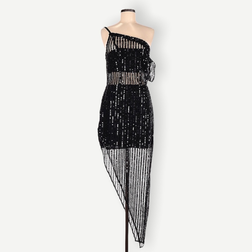 LOVERS + FRIENDS Nina Black Sequin Gown - Picture 6 of 10
